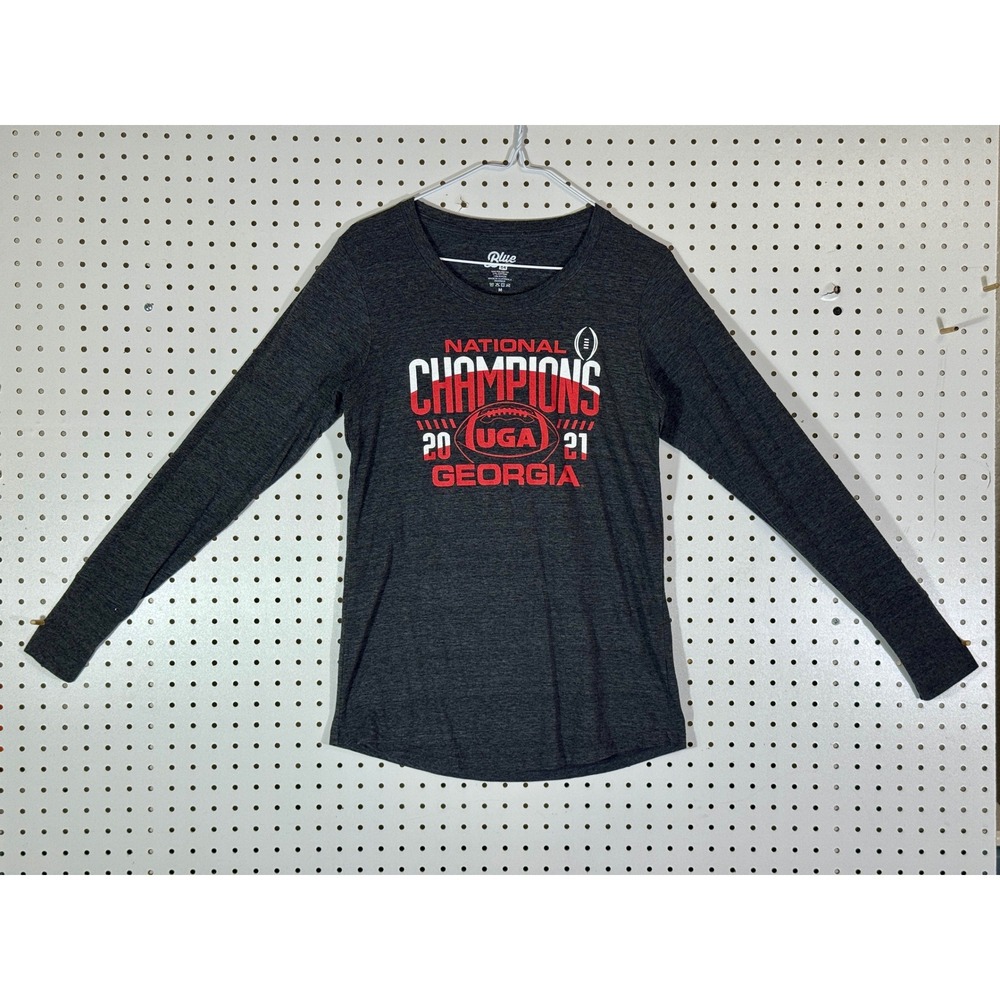 Blue 84 Georgia Bulldogs 2021 National Champions Long Sleeve Shirt Mens Medium
